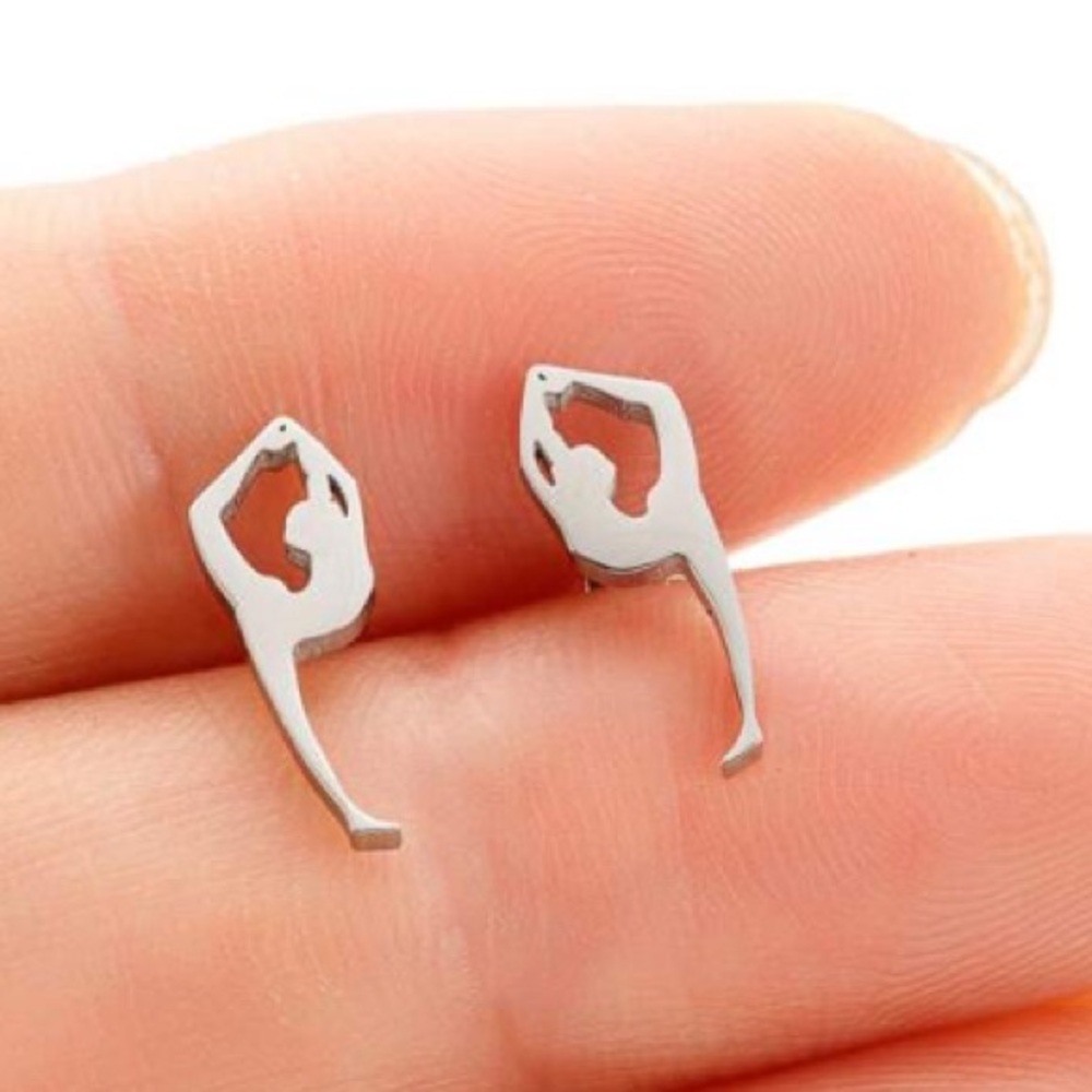 Earrings- Stainless Steel Gymnastics Girl Earrings,Dancer,Gymnast, ballet Dancer
